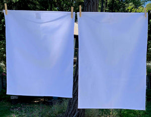 small and medium blank white 100% cotton tea towels